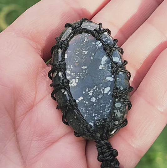 Marcasite Macrame Necklace