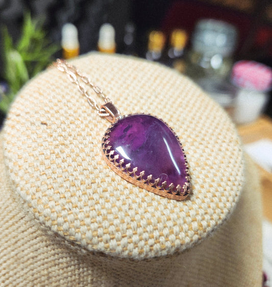 Copper Amethyst Pendant